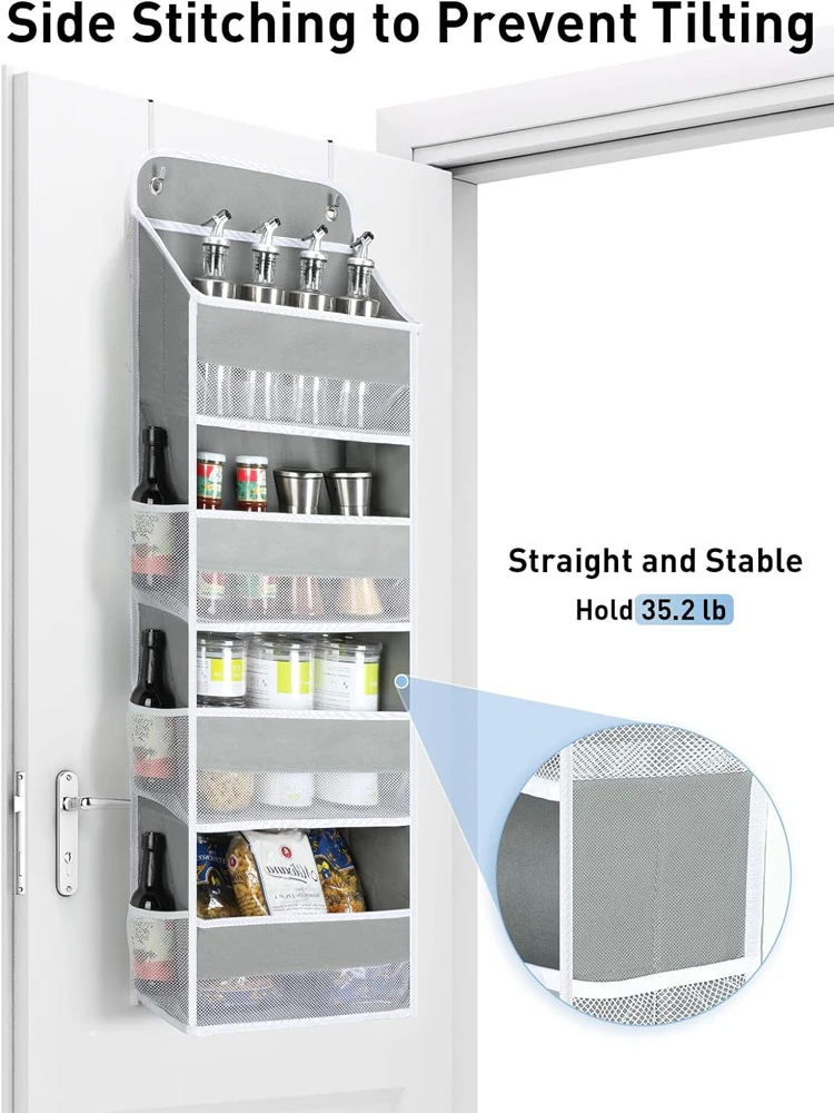 Door Hanging Storage Organizer Nursery Closet Cabinet Baby Storage with 4 Large Compartments for Cosmetics,Toys and Sundries