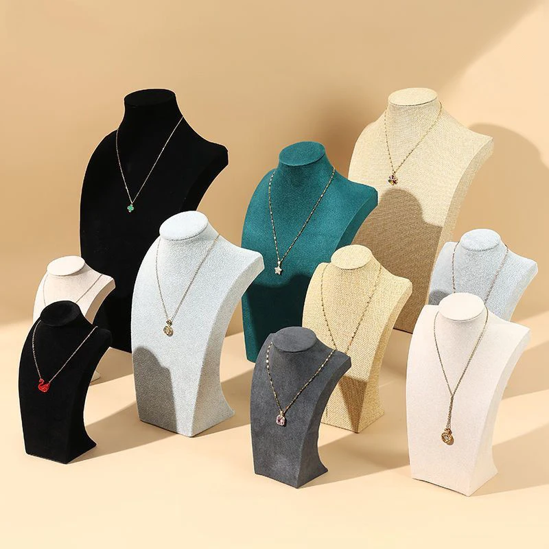 

Jewelry live velvet neck necklace display rack portrait model jewelry jewelry neck model jewelry display props shelf