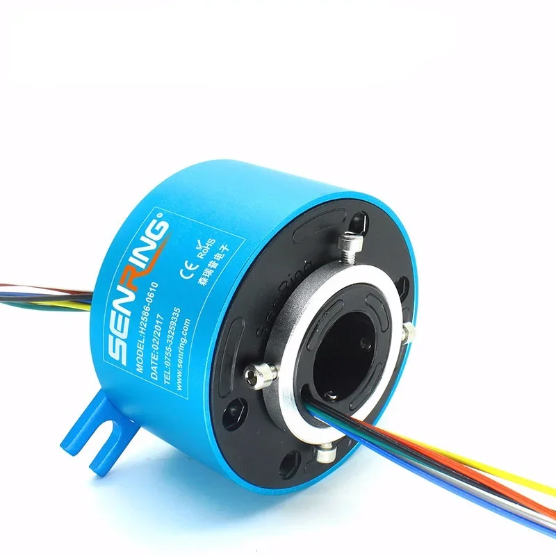 Through Hole Slip Ring 2/6/12/18/24 Channels 2A/5A/10A Current Slipring Hollow Rotate Connector Hole 8-100mm Conductive Rings