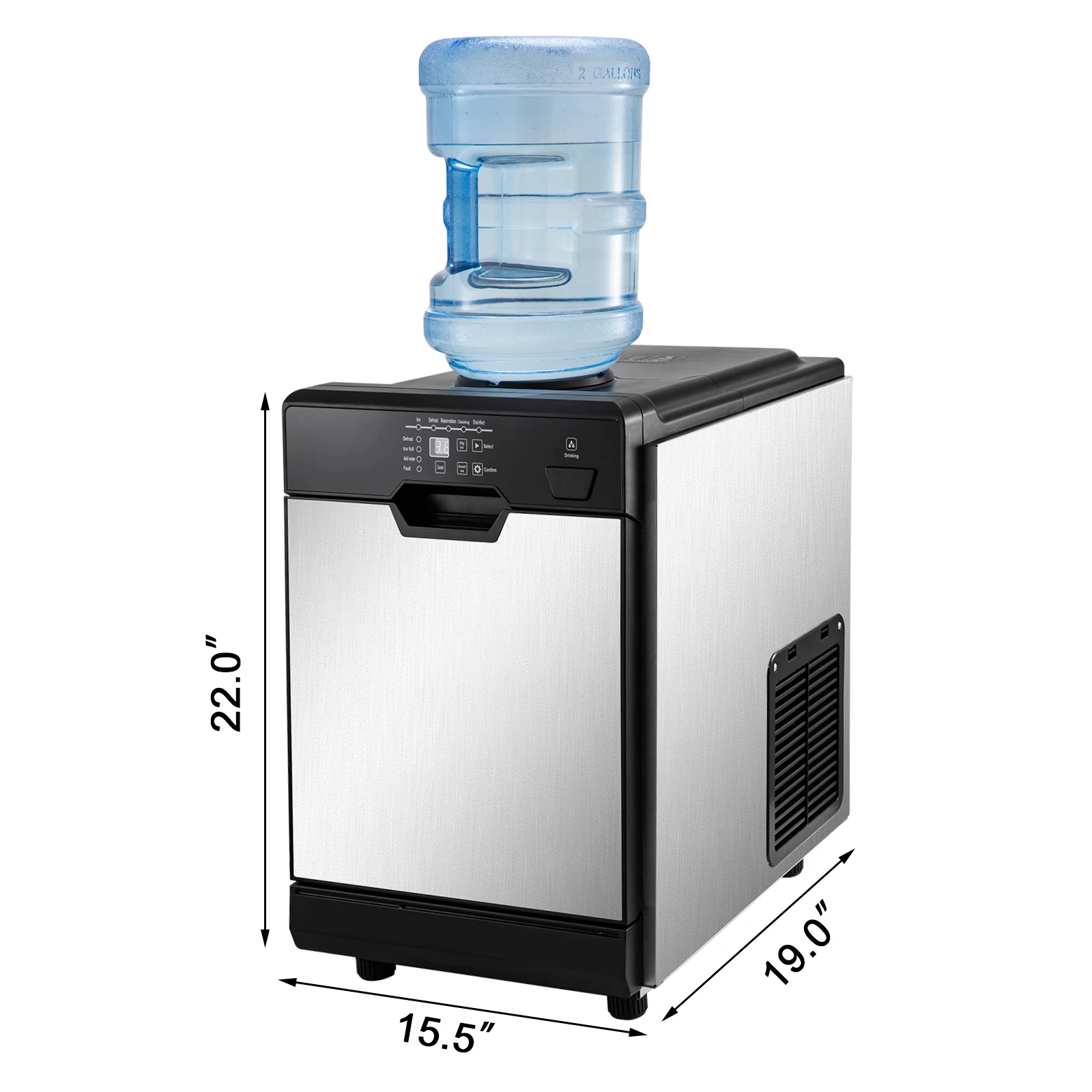 35KG/24H  2 In 1 Water Dispenser Considerate and Safe Ice Maker Machine