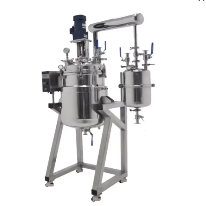 Semi-Automatic Lifting Stainless Steel Jacketed Reaction Kettle 5L-100L Heating Cooling Mixing Tank 220V High Long Service
