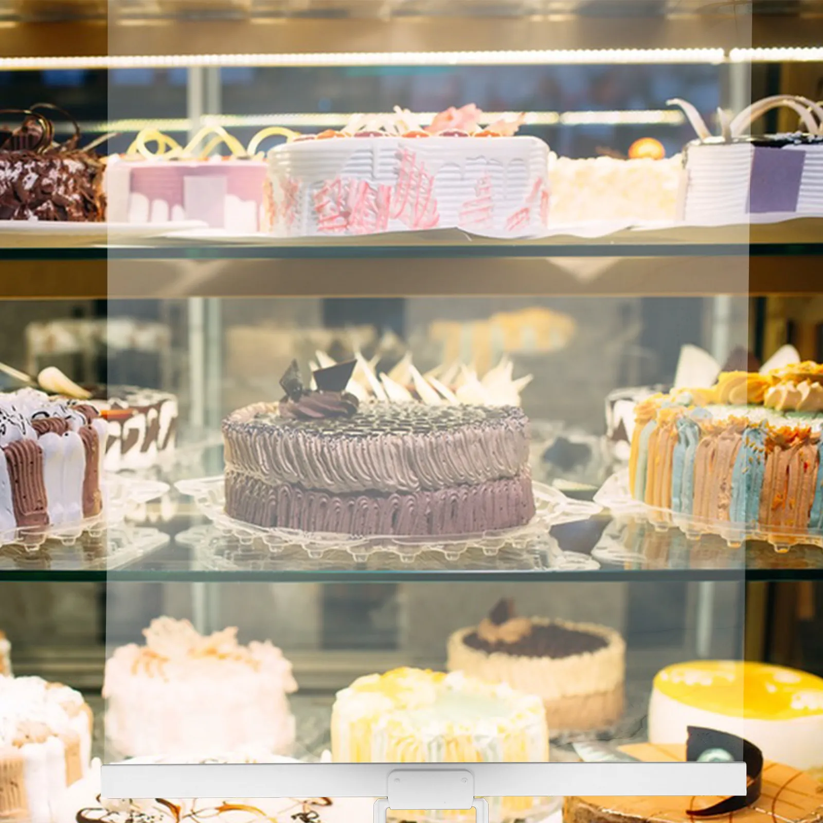 

Freezer Curtain Transparent Roller Shutter Display Cabinet Clear Pull Curtain Shop Window Roller Keeping Freezer