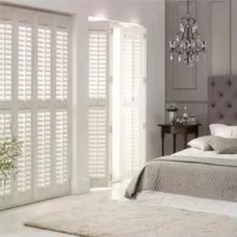 Durable PVC Plastic Blade Plantation Shutter Windows Blinds Shades Shutters Supplier