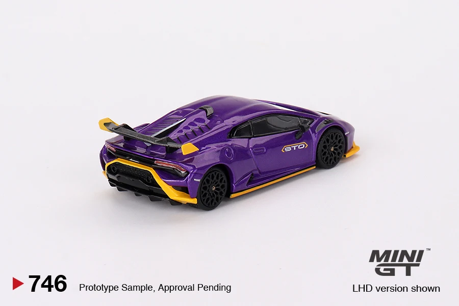 Minigt 1:64 Lamborghini Huracán Sto Viola Pasifae MGT00746-MJ Auto Legering Speelgoed Motorvoertuig Diecast Metalen Model Voor Kinderen