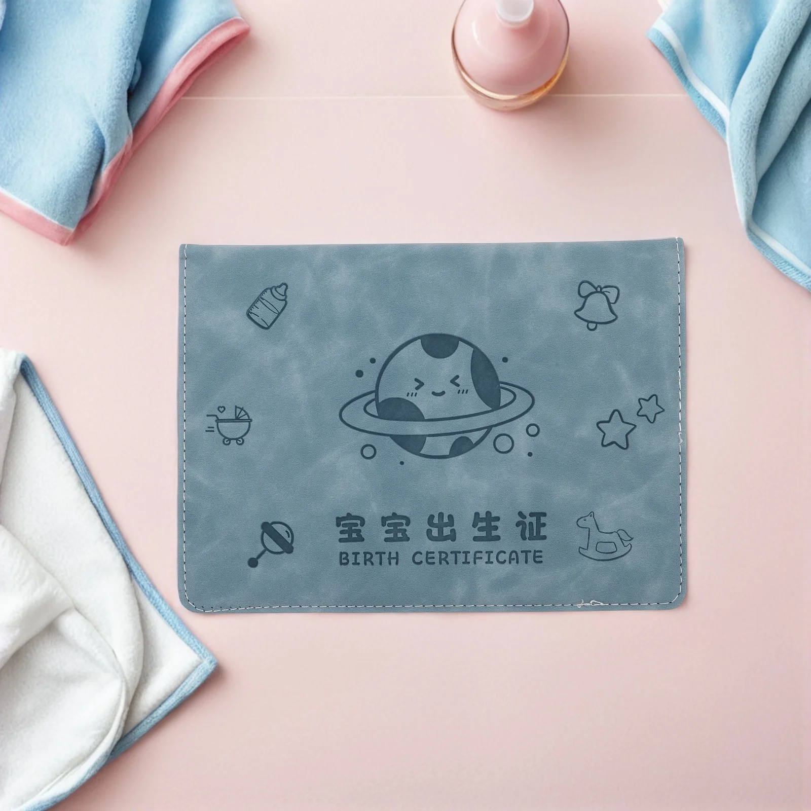 

Защитный рукав для свидетельства о рождении ребенка, водонепроницаемый кожаный складной органайзер для документов, дорожный подарок на память, сертификат для новорожденных