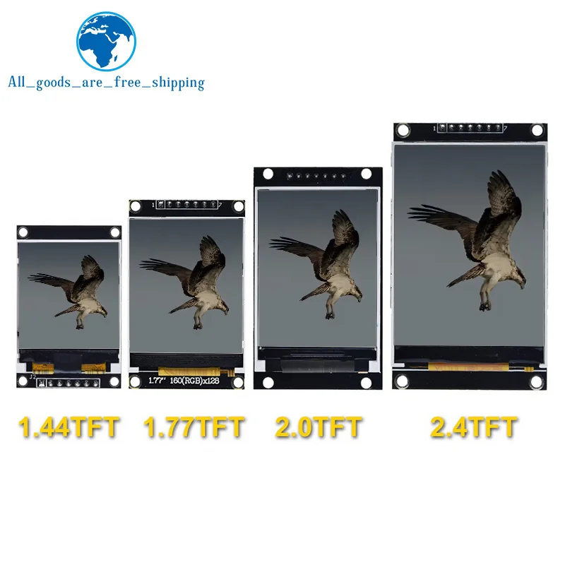 1.44/1.77/2.0/2.4/2.8 Inch TFT Color Screen LCD Display Module Drive ST7735 ILI9225 ILI9341 Interface SPI 128*128 240*320