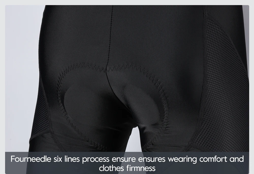 RION Herren Radsport-Trägerhose Gepolsterte Tights Rennrad MTB Fahrradbekleidung Atmungsaktive 5H Reithose Outdoor-Sportausrüstung – Detail 15