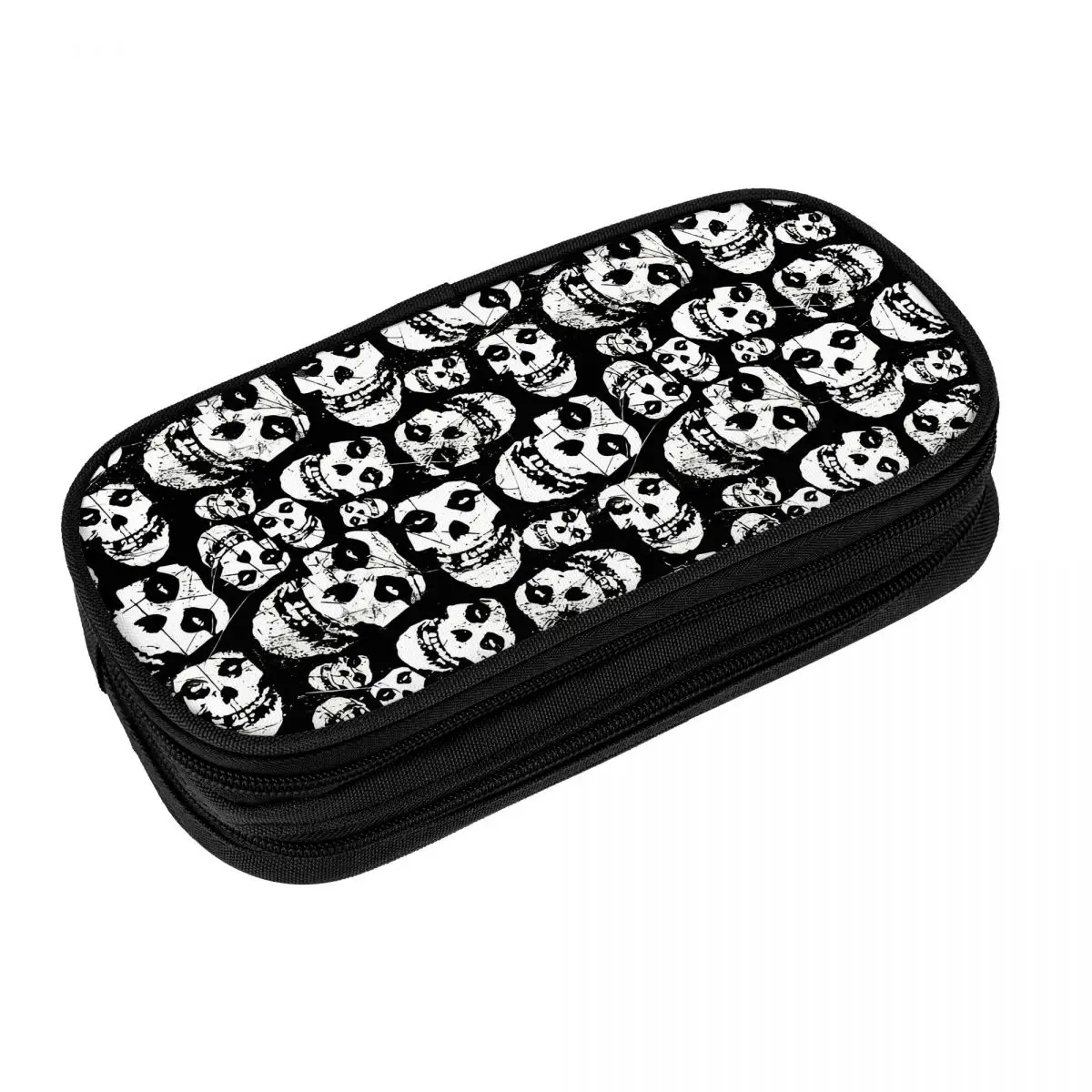 

The Misfits Skull Rock Band Pencil Case Back To School Pencil Cases Canvas Boy Girl Kawaii Big Pen Box Stationery Organizer