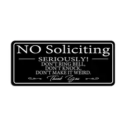 Funny No Soliciting Sign for Office Door House Decor-DON;T RING BELL DON’T KNOCK,Warning Reminder Signs for Business Home Metal