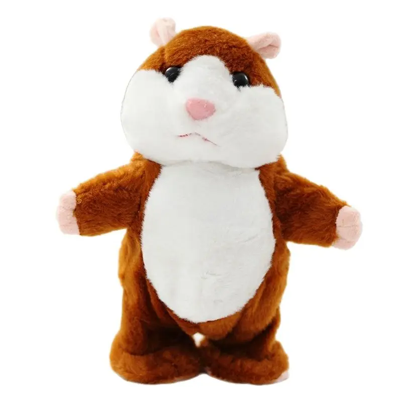 

Kawai18cm New Talking Hamster Mouse Pet Plush Toy Hot Cute Speak Communication Sound Record Educational for Children Gifts