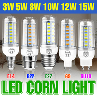 LED Corn Light AC220V E27 Lamp E14 Chandelier Bulbs GU10 Spotlights G9 Indoor Lighting B22 For Home Bedroom 3W 5W 8W 10W 12W 15W