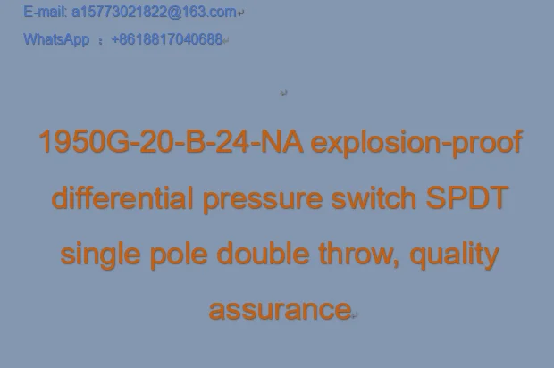 1950G-20-B-24-NA explosion-proof differential pressure switch SPDT single pole double throw, quality assurance