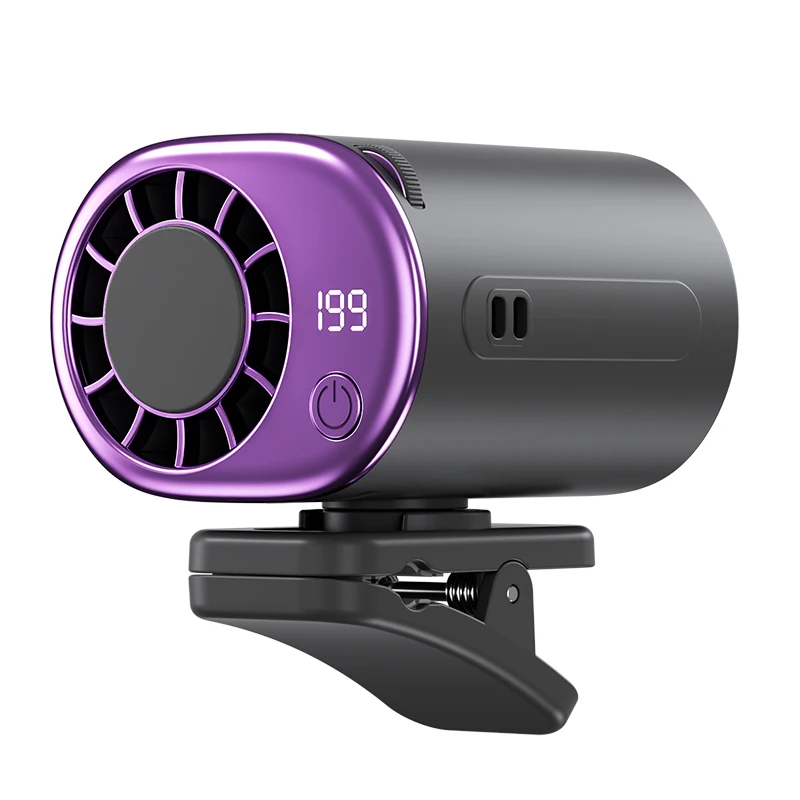 USB Rechargeable 360 Degree Rotatable Clip On Mini Fan Multi Speed Cooling Fan for Waist Umbrella Desktop Car Outdoor Use