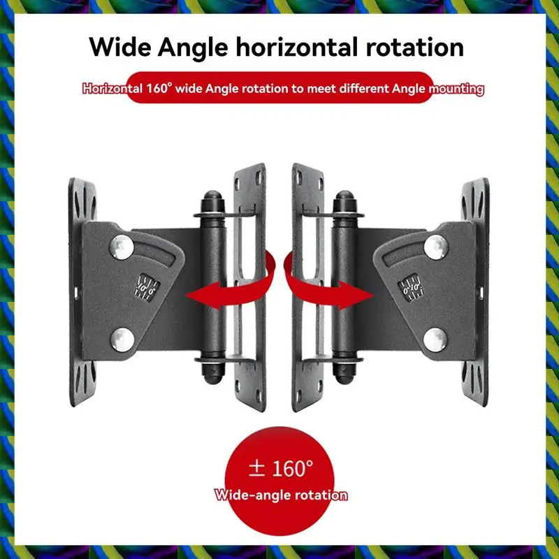 毎日の頑丈なスピーカーウォールマウント、本棚用の傾斜と回転でユニバーサル調整可能