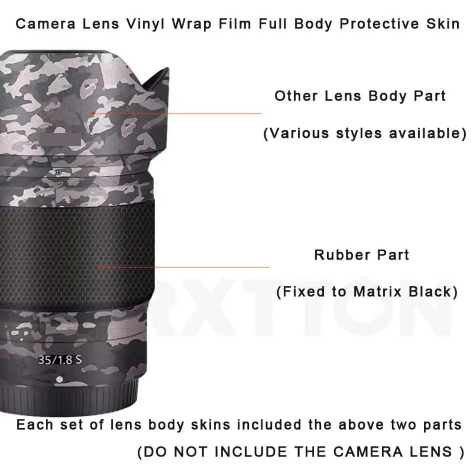 Adesivo per fotocamera antigraffio con cappuccio per obiettivo per Tamron SP 35mm F1.4 adatto per Canon EF Mount Pellicola protettiva per avvolgimento 35 1.4