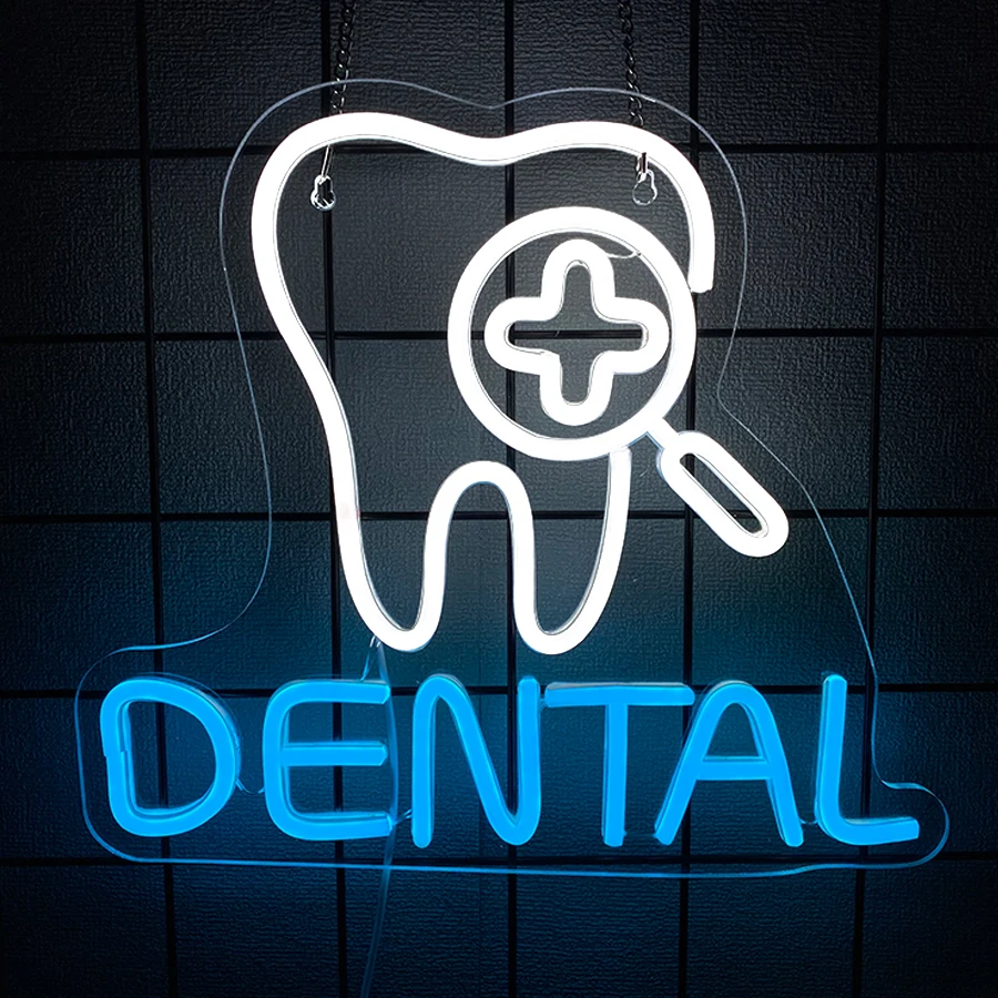Dental Neon Sign For Wall Decor,Led Neon Light For Dentist Office,Hospital,Dental Studio Decor,Best Gift For Dentist,USB Powered