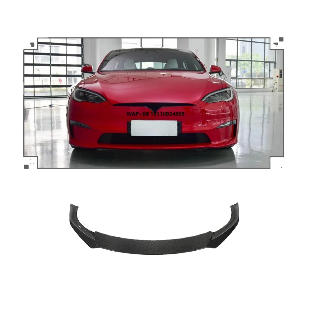 

Fashion Luxury Carbon Fiber Front Bumper Lip for Model S 2021-2023