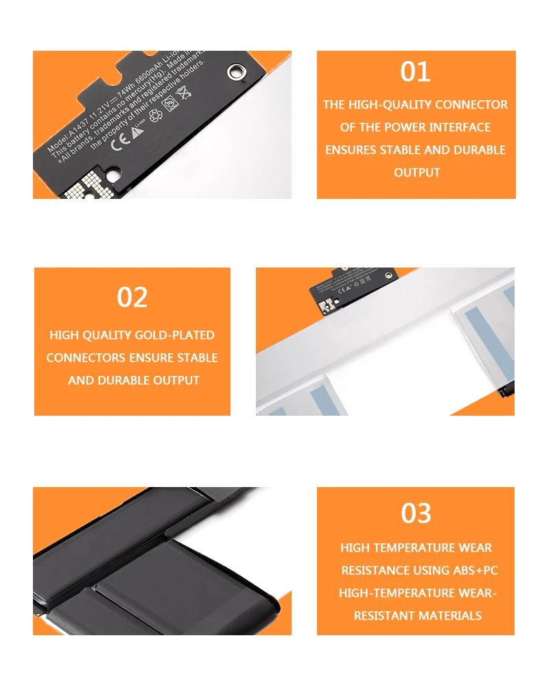 A1437 Laptop Battery For Apple MacBook Pro 13" Retina A1425 Late 2012 Early 2013 11.21V 6600mAh/74WH Free Tools