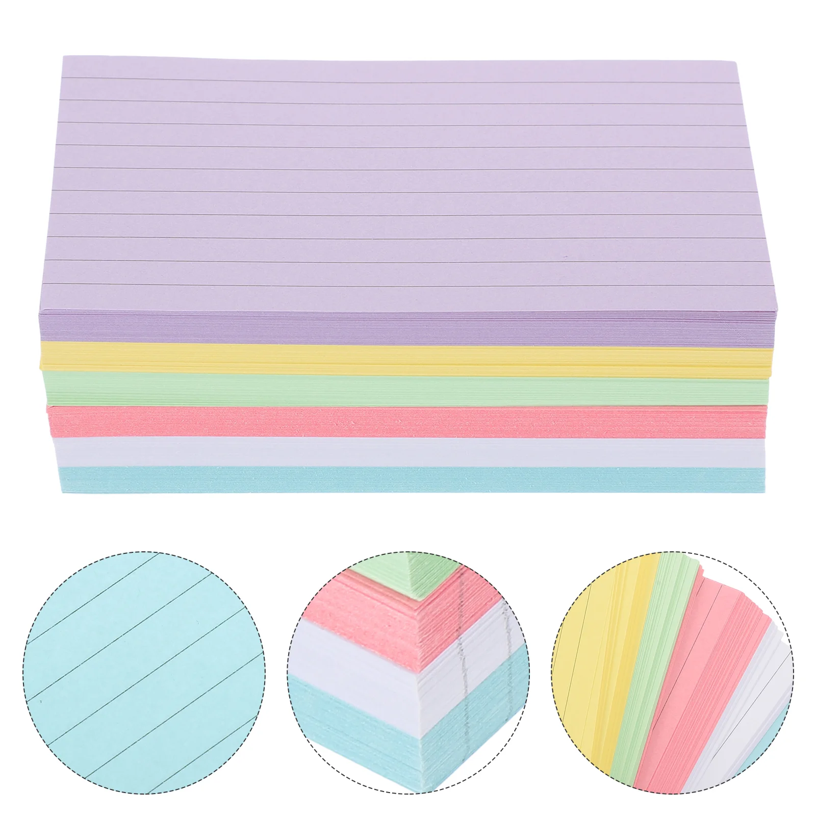 

300 Sheets Notepads Colored Index Cards DIY Memory Flashcards Kraft Paper Small Learning Office