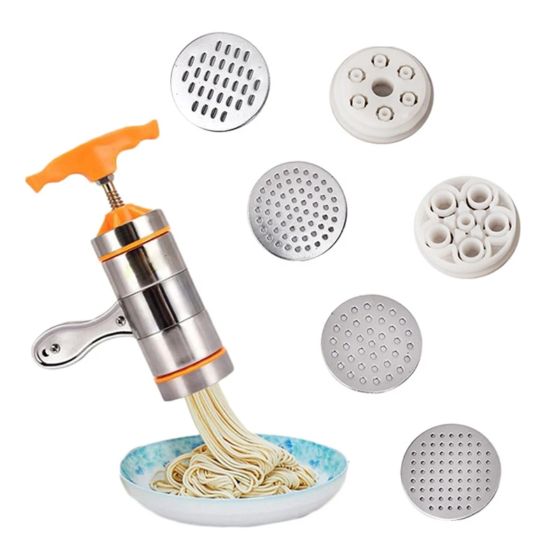 Stainless Steel Household Small Manual Pasta Maker Kitchen Machine Hand Pressure Italy Noodle Pressing Machine