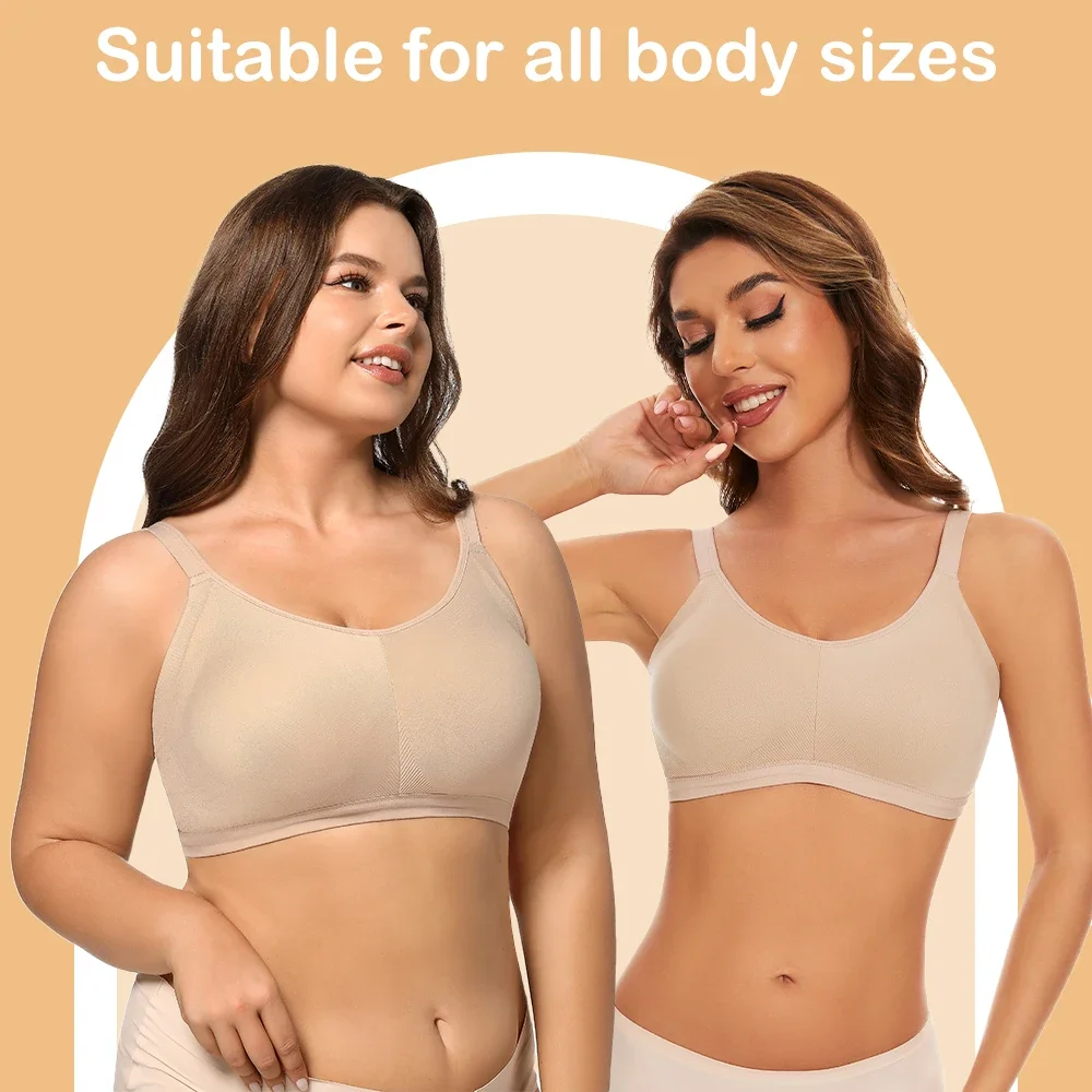 Seamless Bra Women Comfort Wireless Full-Coverage Bras Female Push Up Sexy Lingerie Underwear Wide Shoulder Straps Intimates