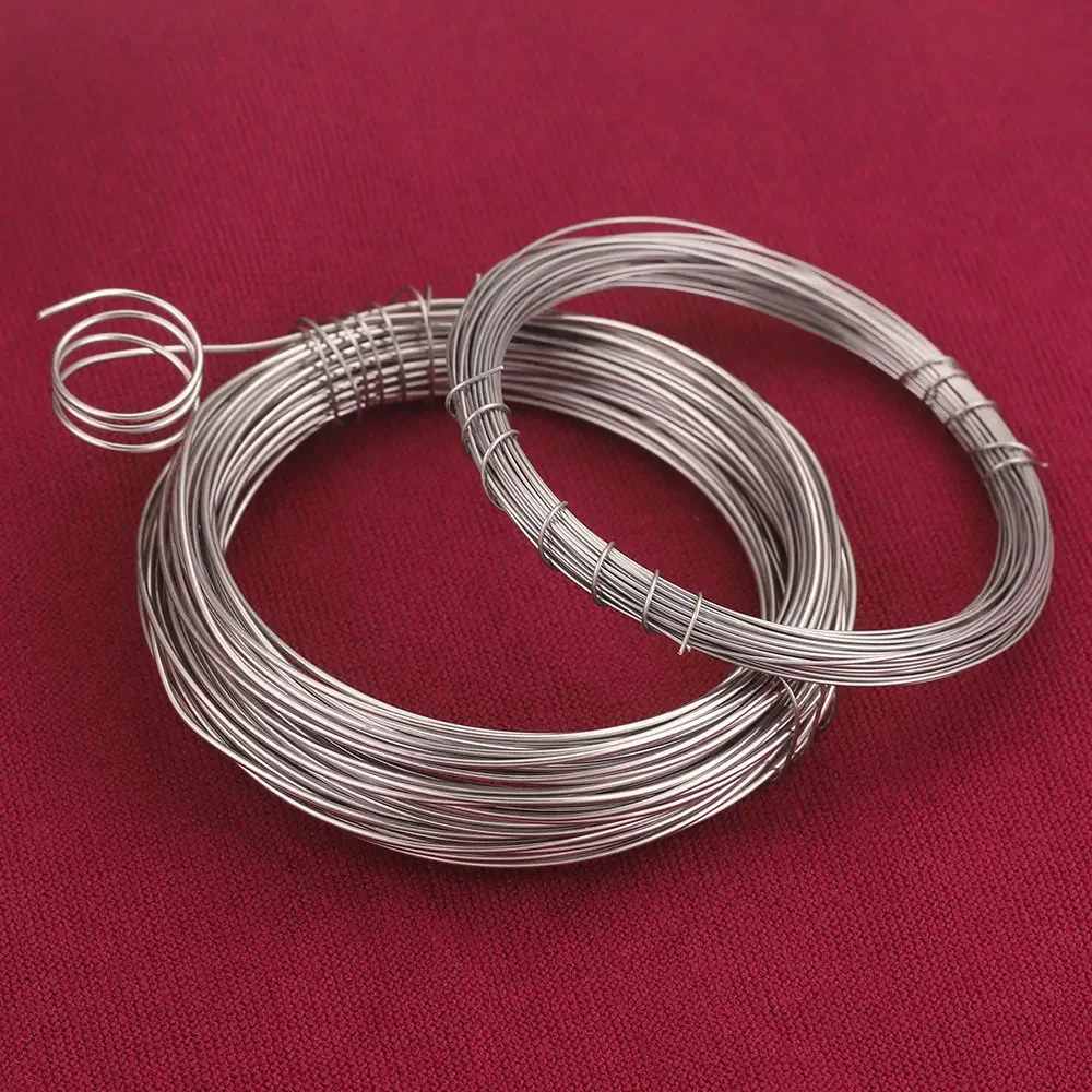 10M Stainless Steel Silver Color Wire Single Wire Beading Wire 0.3/0.4/0.5/0.6/0.8/1mm DIY Jewelry Making Finding Accessoires