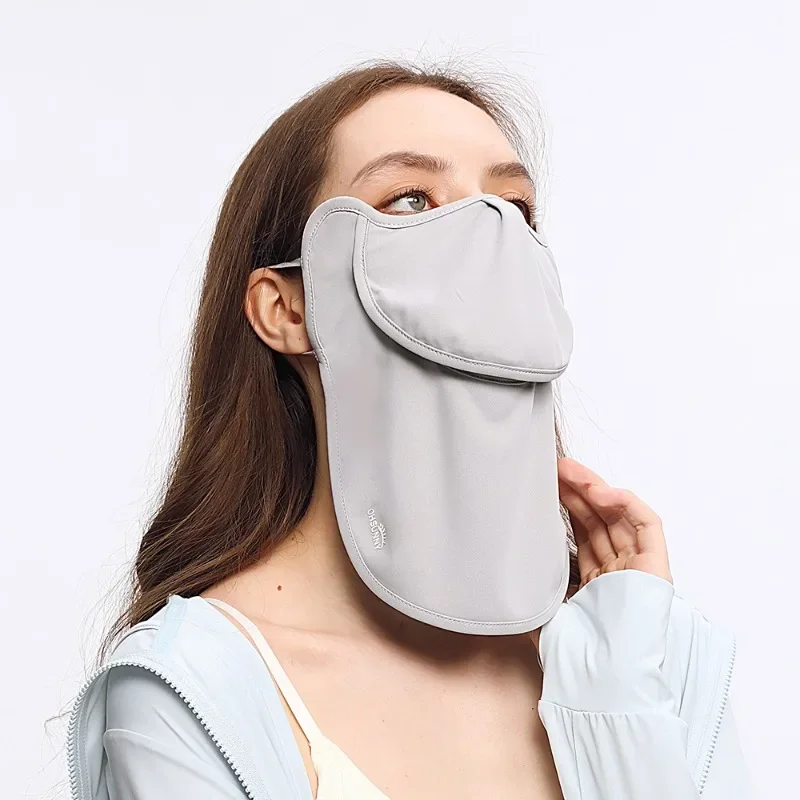 

OhSunny Face Masks with Adjustable Ear Loops Women Summer Sun Protective Face Cover with Neck Protection UPF50+