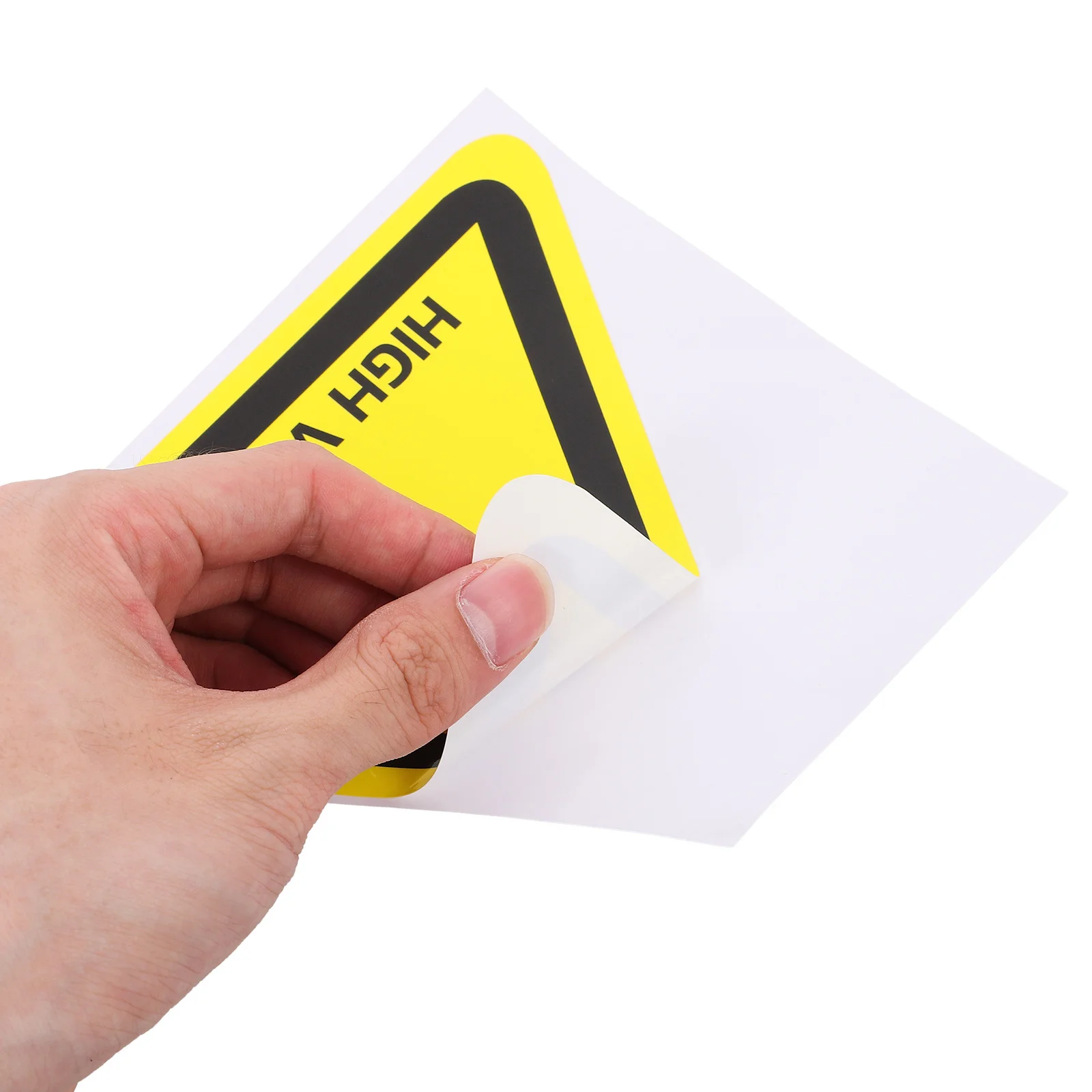 

High Voltage Safety Warning Sticker Durable Electrical Shock Warning Label Self-Adhesive Electrical Device Sign