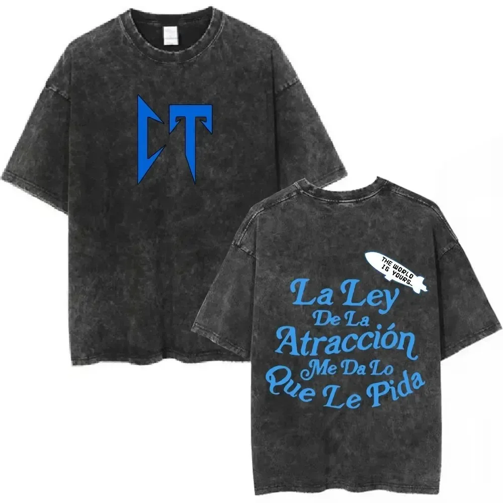 Camisetas Vintage lavadas Natanael Cano Nata Montana para hombre, camiseta de manga corta de Amor Tumbado, camisetas cómodas informales de algodón a la moda