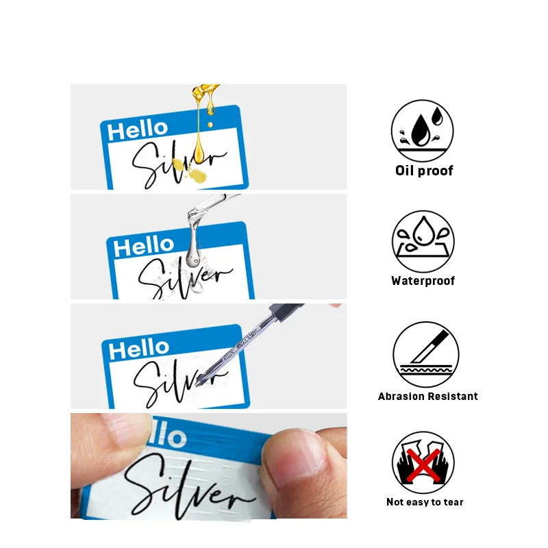 SINMARK Blank Name Sticker Labels Multiple Colors for Thermal Printers Waterproof Labels School Opening Gifts