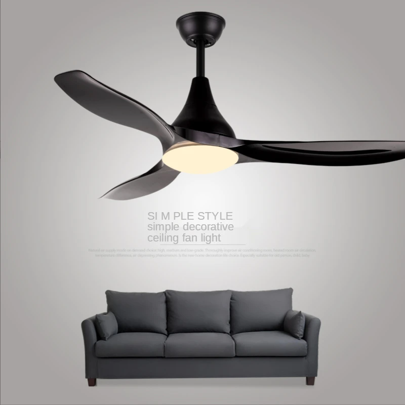 Ventilatore da soffitto da 220 V 48 pollici Ventilatori con luci Telecomando Plafeling Ventilateur de plafon Camera da letto Ventola di raffreddamento Lampada Deckenventilator