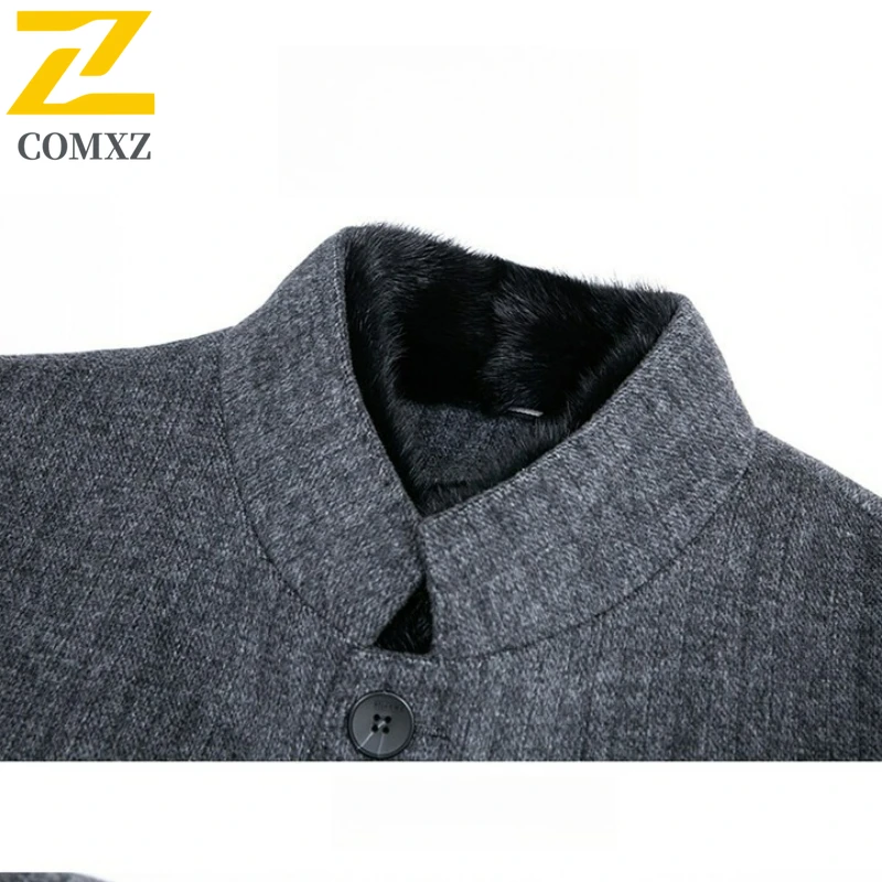 Wool Overcoat 2025 Winter Men Fashion Classic Turndown Collar Warm Coat Premium Business Casual Detachable Down ​TrenchCoat