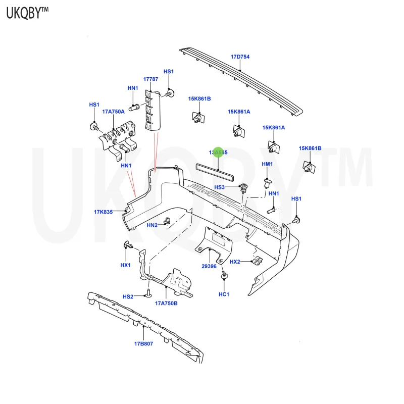 Fourth generation La nd Ro ve r Di sc ov er y 2010 XFF500020 Reflector Assembly