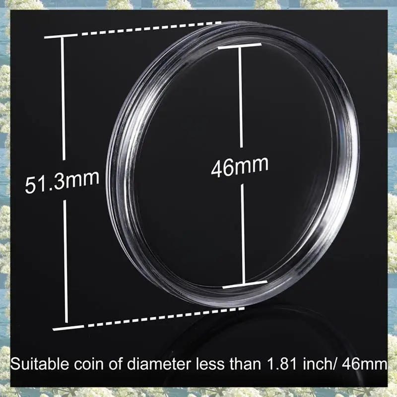 Новые капсулы для монет-40 мм, чехол для монет, держатель для монет, контейнер для хранения с коробкой для хранения принадлежностей для сбора монет (240 шт.)