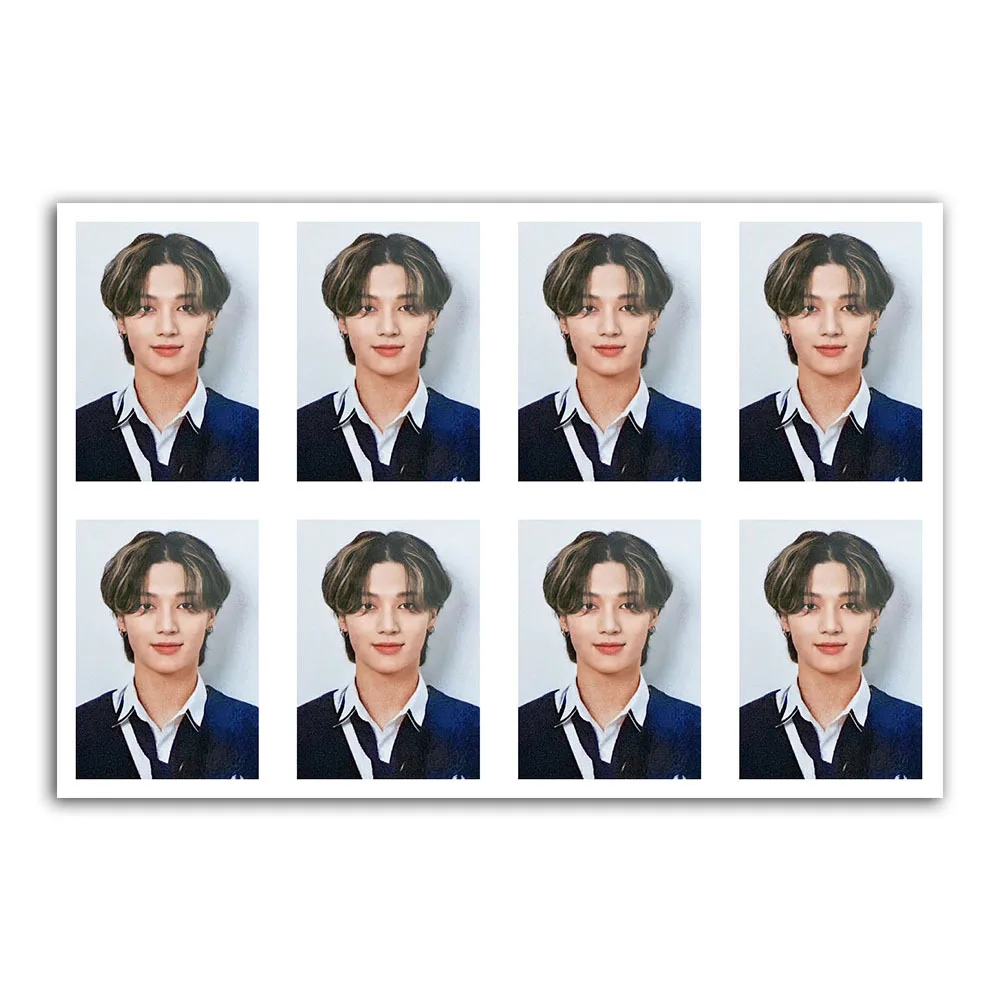 KPOP ATEEZ One Inch ID Photo MINGI WOOYOUNG YUNHO HONGJOONG Passport Photocard Fans Collection Gifts