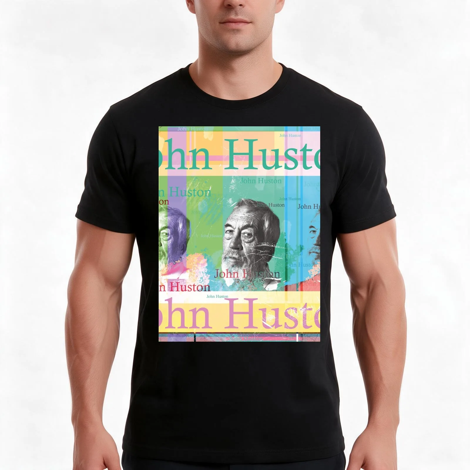 Portrait of Director John Huston T-Shirt Summer Casual Cotton Tee Oversized Streetwear Tops Vintage Graphic Print