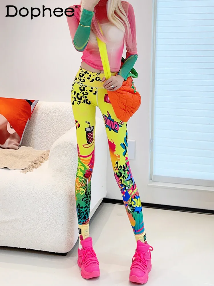 

Новые тонкие леггинсы для йоги весна 2026: модные, с высокой талией, с ярким принтом, для фитнеса и спорта на открытом воздухе