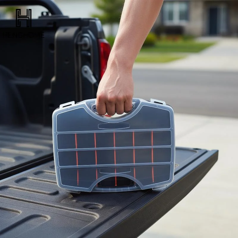 1 PCS Plastic Tool Organizer Box Thickened Compartment Case For Screws Drill Bits Parts Storage