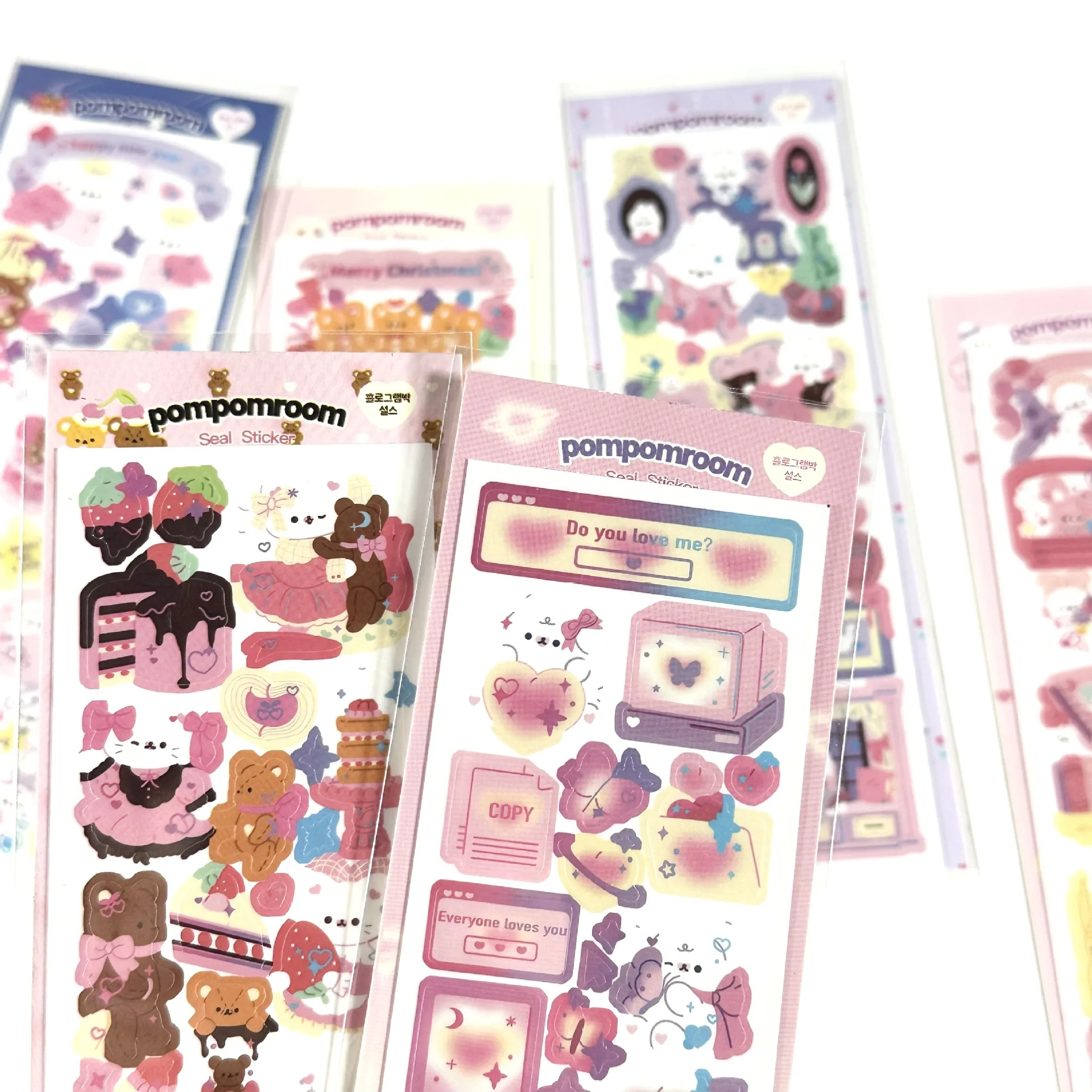 Korean Laser Cute Cartoon Stickers INS Style DIY Decor Stickers For Guka Book Journal Scrapbook