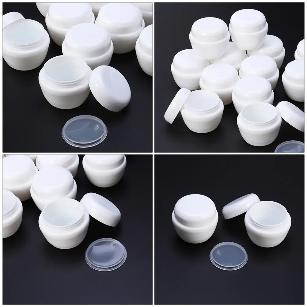 

5g 10g 20g 30g Mushroom Cream Jar Refillable Container for Lotions Creams Storage Travel Sample Plastic Jars