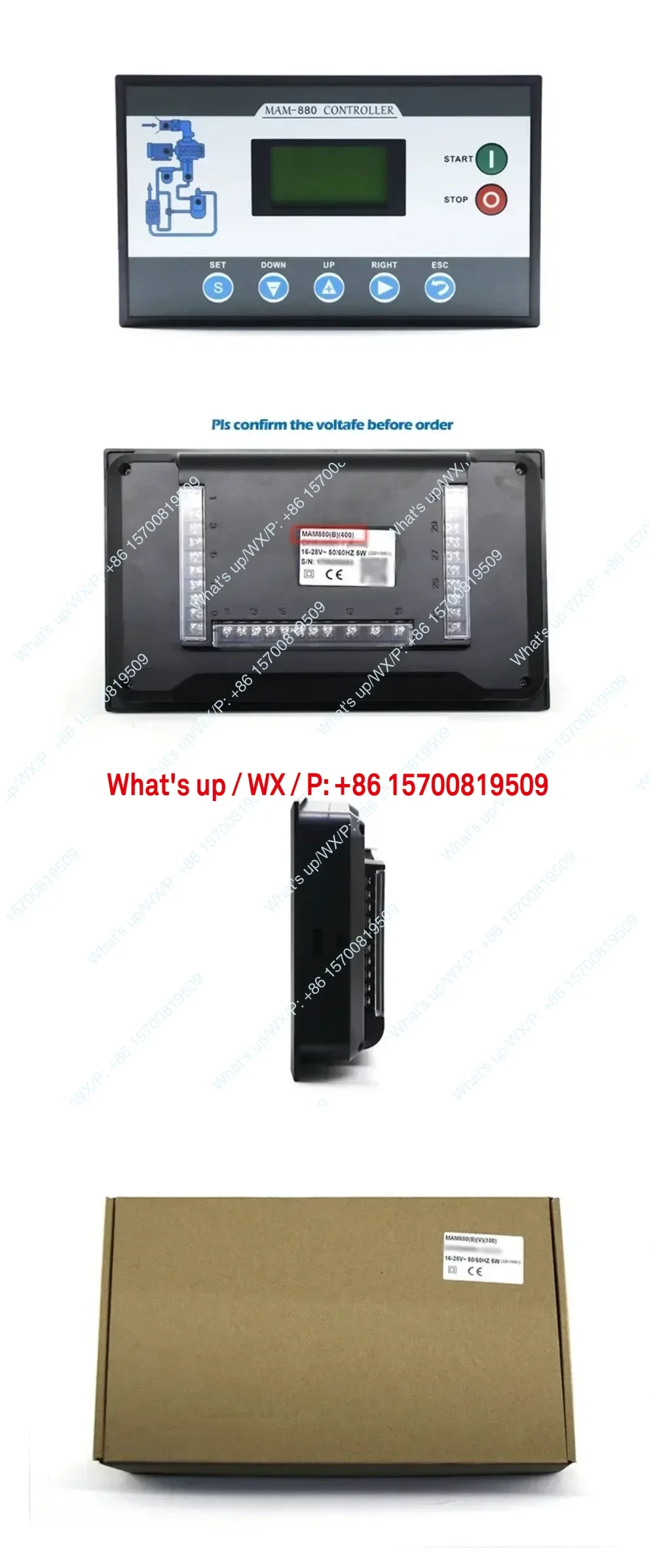 applicable Screw Air Compressor Spare Parts Control Panel MAM880 100A 200A 400A
