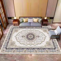 Luxury Persian Easy Clean Carpet for Living Room Turkey Style Home Decor Large Size Rug Non-slip Entrance Door Mat Customizable
