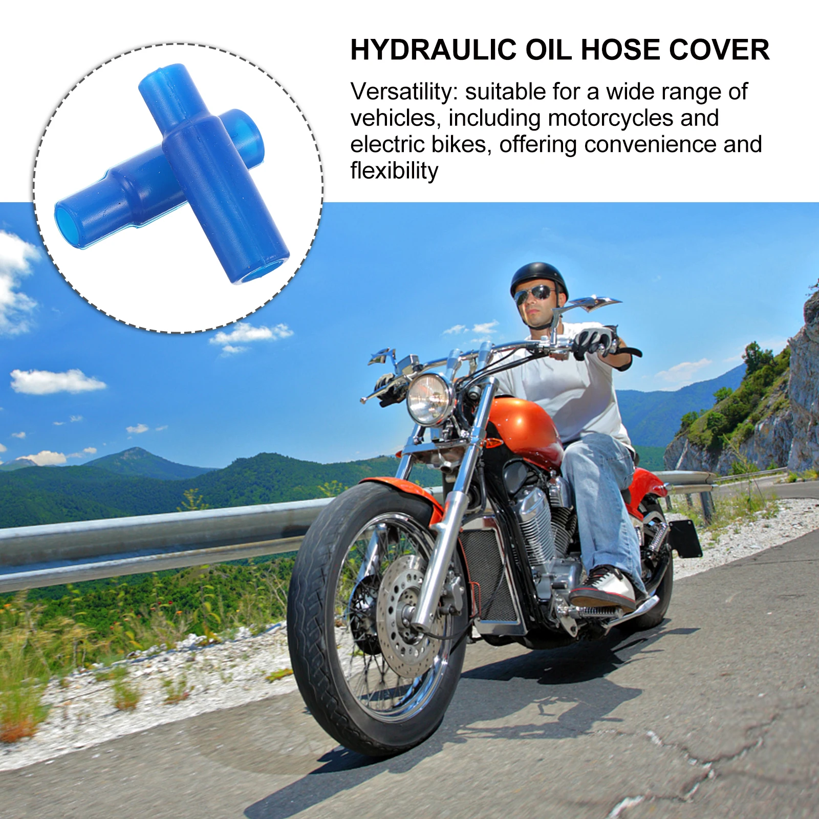 

2pcs Motorcycle Pipe Silicone End For Electric Bike Scooter Brake Line Hydraulic Clutch Oil Cover Cap Brake Hose Replacement