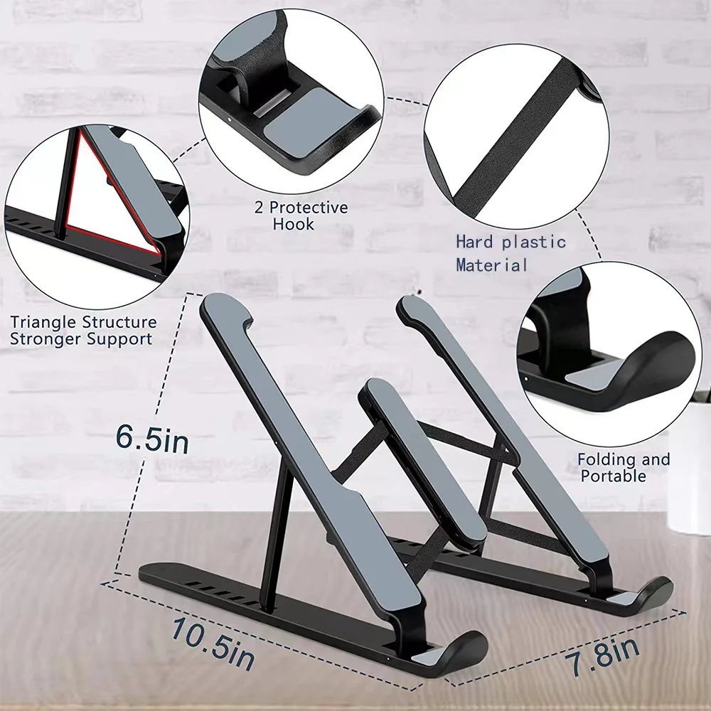 Laptop Stand Adjustable Support Base Notebook Stand for Tablet Accessories Phone Stand Computer Laptop Holder Cooling Pad Riser