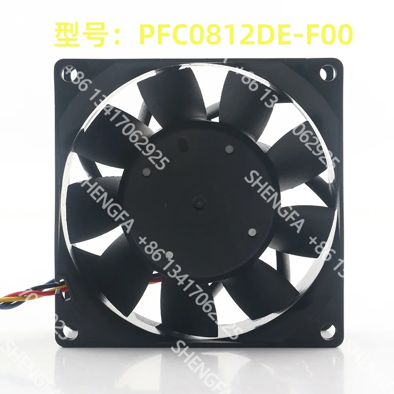 New Delta AC EC 8038 80X80X38MM 8CM Server 4-wire PWM double ball High air capacity PFC0812DE-F00 cooling fan DC 12V 1.20A