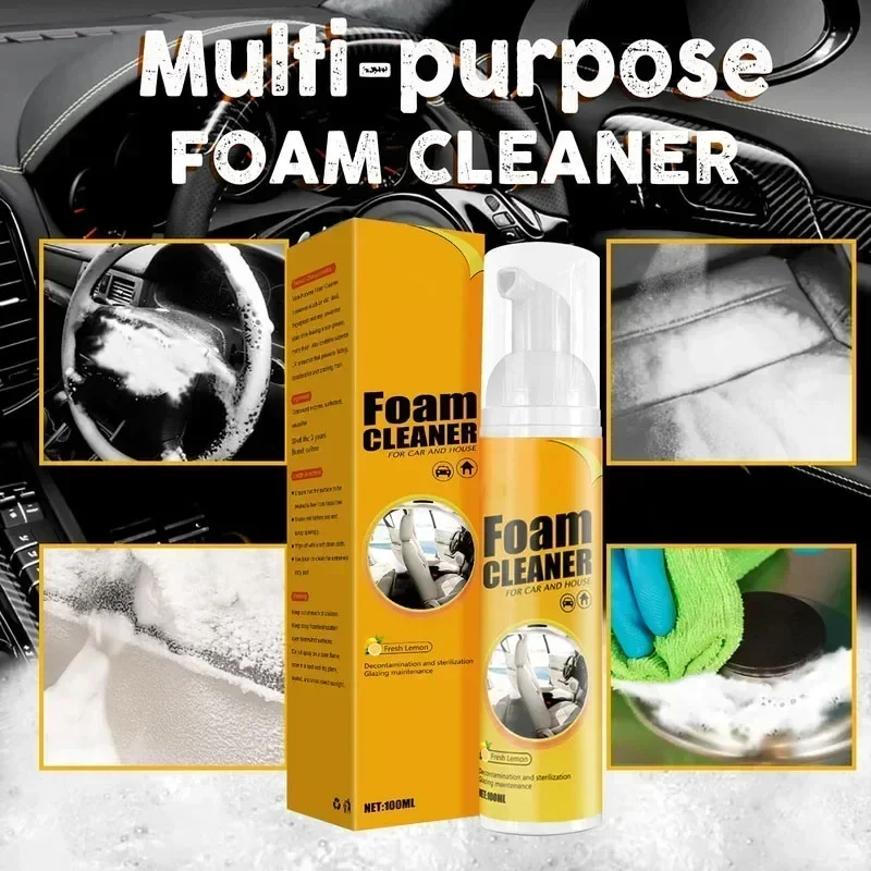 7 Multi Functional Interior Cleaning Foam Kitchen Cleaner Bathtub Decontamination Ceiling Seat Leather Car