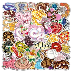 10/30/50pcs serpenti divertenti adesivi per cartoni animati simpatici Graffiti decalcomania bagagli impermeabili Laptop Skateboard Bike Toys Sticker per bambini