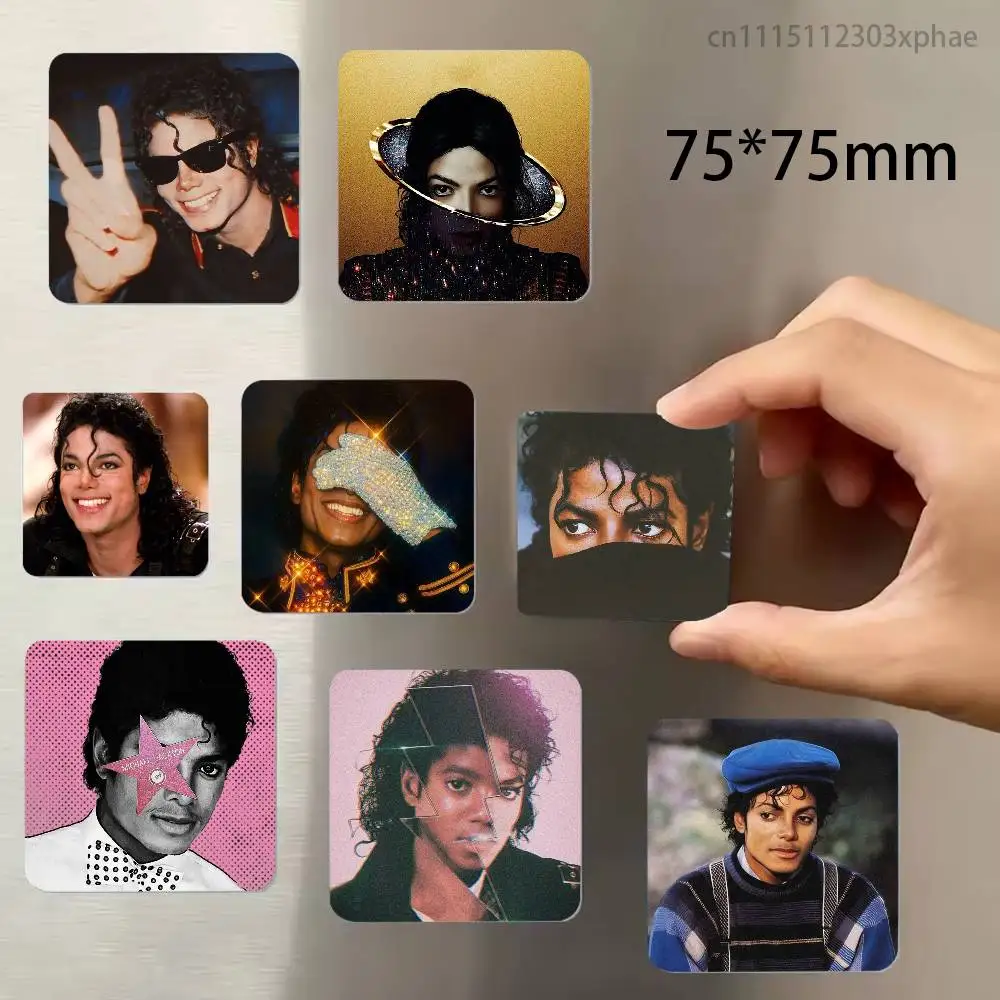 MJ M-Michael Jackson Dance King Refrigerator Magnet Square Stickers Can Be Used To Personalize Are Ideal Keepsakes Or Gifts