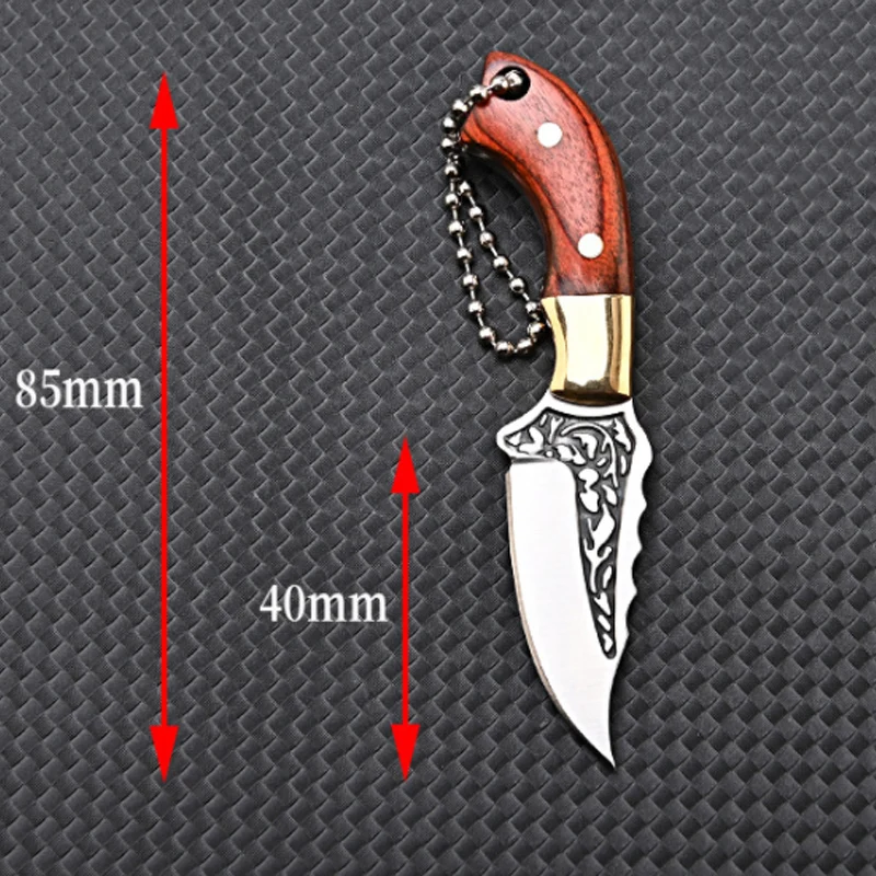 Mini Kitchen Knife Portable Stainless Steel Knife Demolition Express Collection Knife Cut Fruit Keychain Ornament Gift Knife