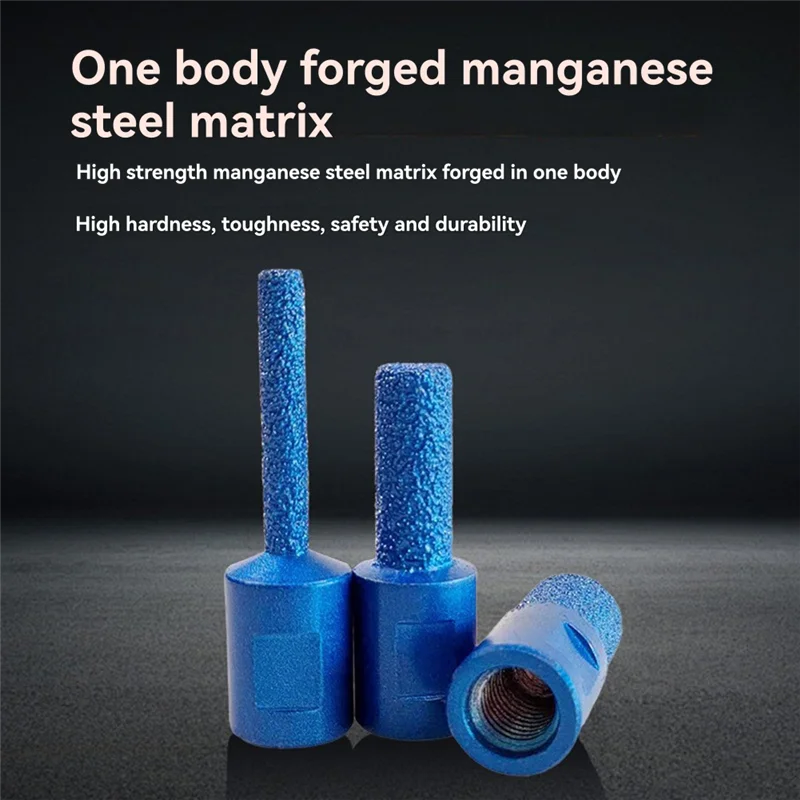 

ABUL-3PCS M10 Резьба Паяная фреза Высококачественное алмазное сверло для плитки, мрамора, стекла, дрель для резки